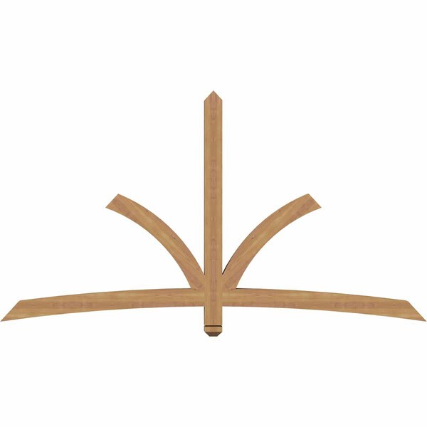 Ekena Millwork Davenport Timber Gable Bracket, Western Red Cedar, 84"W x 45"H x 3 1/2"D x 3 1/2"F, 13/12 Pitch GBW084X45X0404DAV00SWR - main